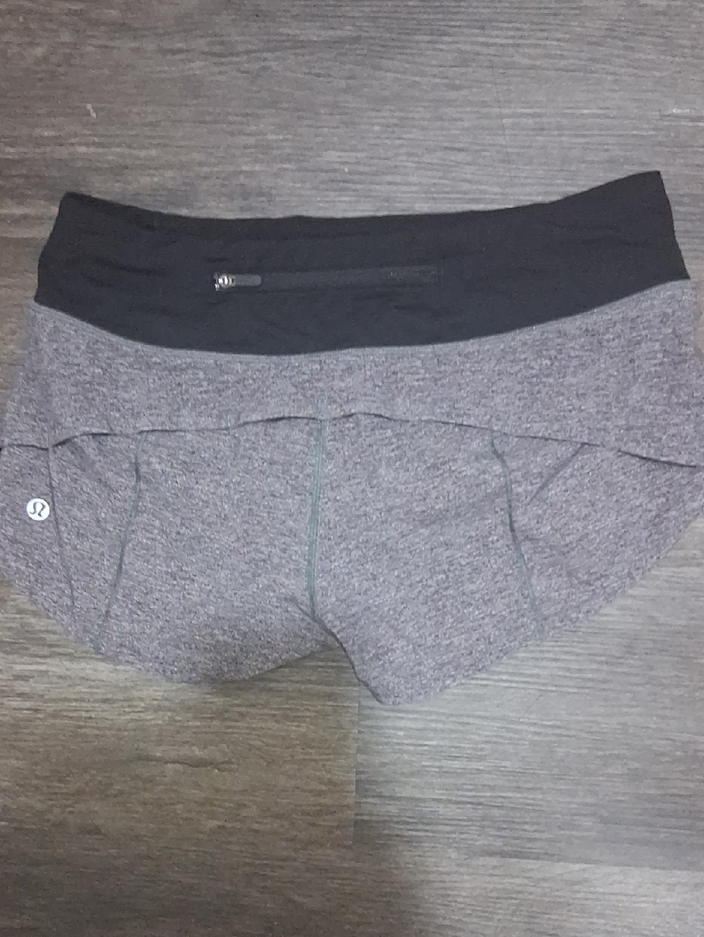 lululemon athletica Heathered Gray Shorts with Black Waistband